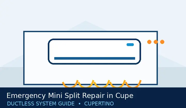 Original mini split system illustration for Emergency Mini Split Repair in Cupertino, CA