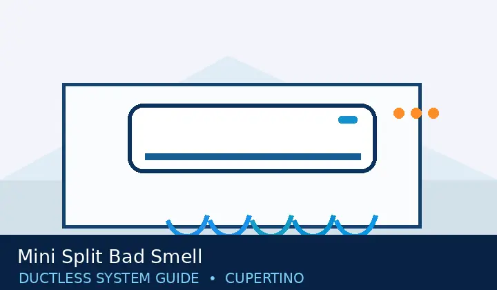 Ductless HVAC illustration 1 for mini split bad smell