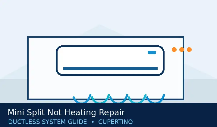 Illustration of a ductless mini split for mini split not heating repair