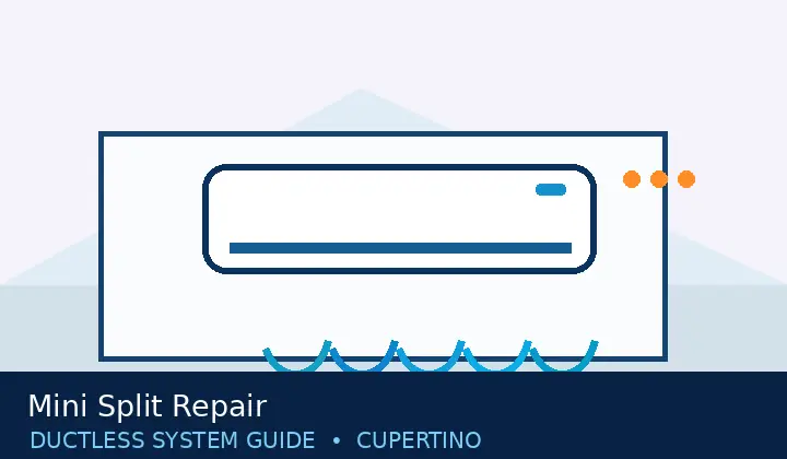Illustration of a ductless mini split for mini split repair