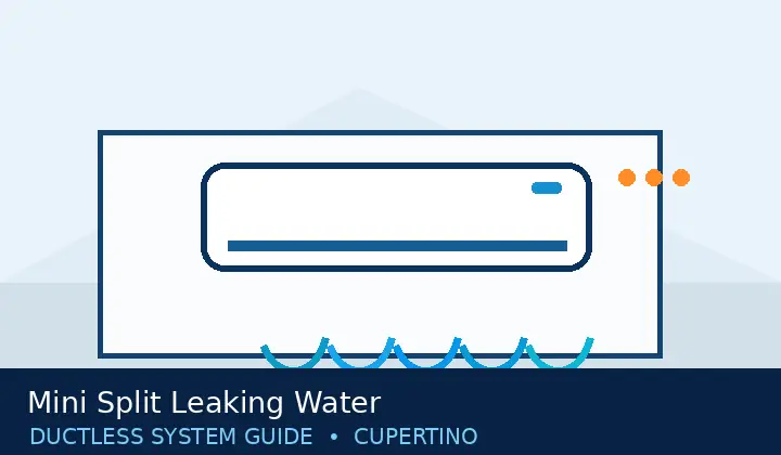 Illustration of a ductless mini split for mini split leaking water