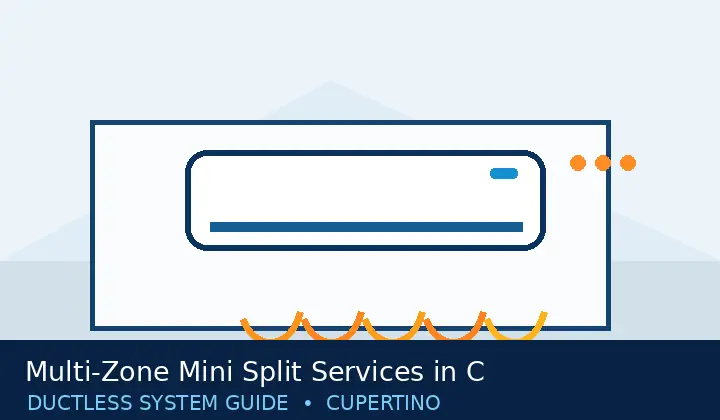 Original mini split system illustration for Multi-Zone Mini Split Services in Cupertino, CA