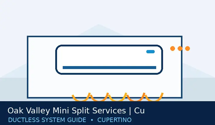 Original mini split system illustration for Oak Valley Mini Split Services | Cupertino, CA